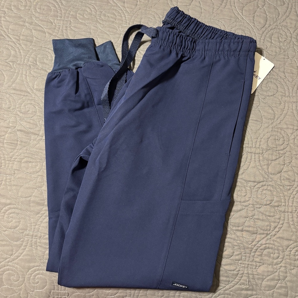 NWT Jockey Navy Blue Scrub Joggers